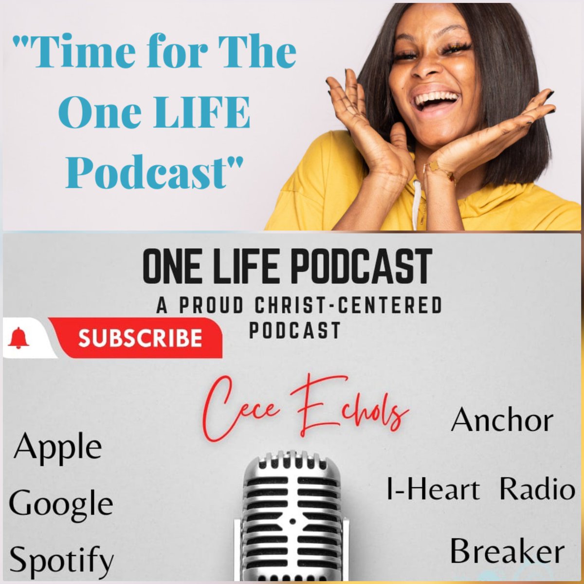 cece_onelife's tweet photo. One LIFE Podcast 
Check out this week's episode, SPEAK TRUTH TO POWER. The TRUTH is God's word,  the POWER is anything against it.
Click to listen. 
 https://t.co/JyXS4VmzMF https://t.co/cJ8OoRigPs