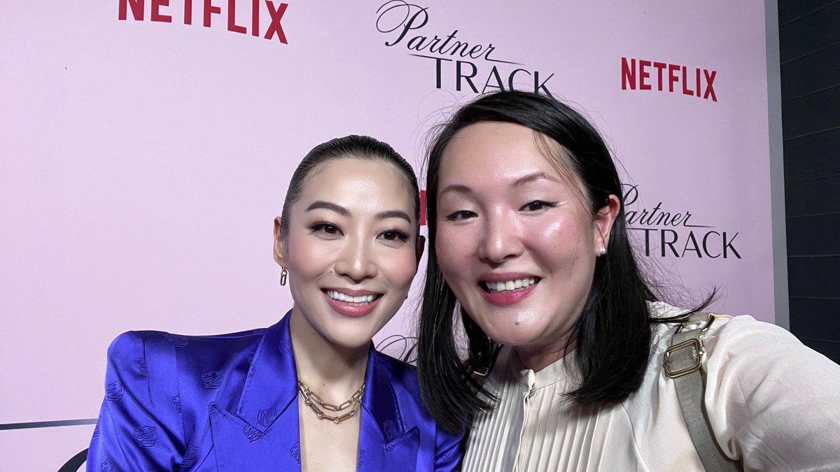 nancywyuen's tweet photo. #PartnerTrack premiere—congratulations to author @helenwan1 and stars @arden_cho and @deschiam. Catch all episodes on Netflix this Friday, 8/26. https://t.co/dCQyvA6jks