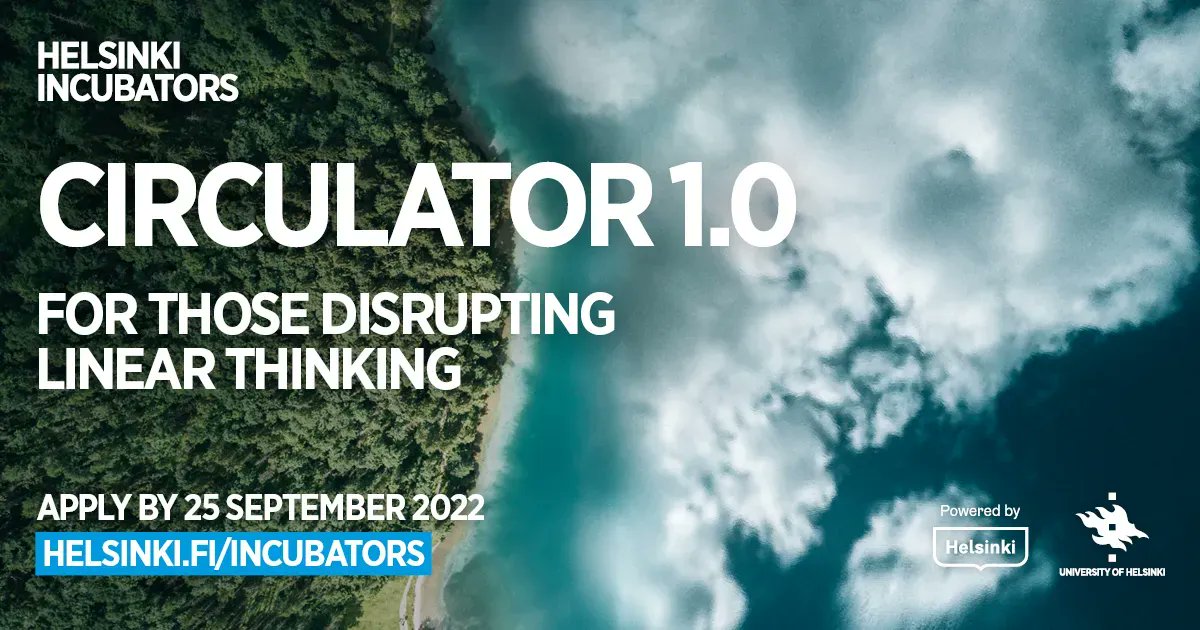 IncubatorsUH's tweet photo. 🌎🌍🌏Announcing Circulator 1.0🌎🌍🌏
If you have an early-stage idea to create a more sustainable &amp; renewable world, our Circular Economy ideas-to-solutions pre-incubator is the place for you.
Read more &amp; apply below👇🏻
https://t.co/dXQlUKyeDq 
#Sustainability #CircularEconomy https://t.co/x5ZAhgC0tw
