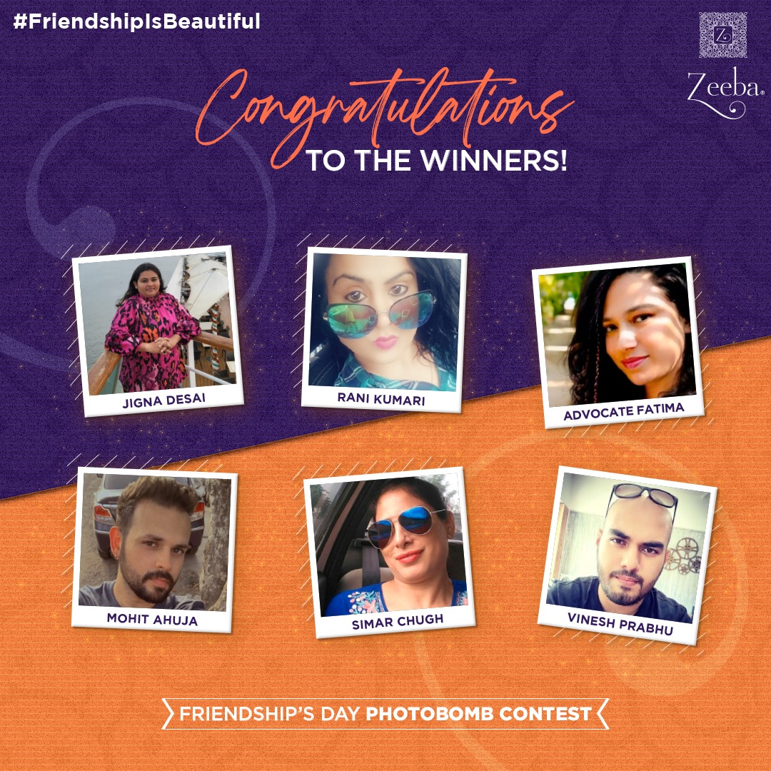 ZeebaBasmati's tweet photo. Congratulations to all the winners! Thank you for participating in our Friendships Day contest. 

To receive your gratification, please inbox your contact number, email id &amp; address.

#ZeebaBasmatiRice #FriendshipisBeautiful  #BeautifulMomentsBeautifulBasmati
#Contest https://t.co/aOKrlA6FZx