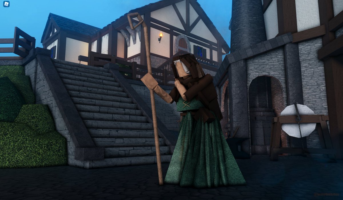 hoovydoobydoo's tweet photo. An elderly resident #bloxburg #welcometobloxburg #medievalbuild #lookiokassummershell https://t.co/uuv6ssIixn
