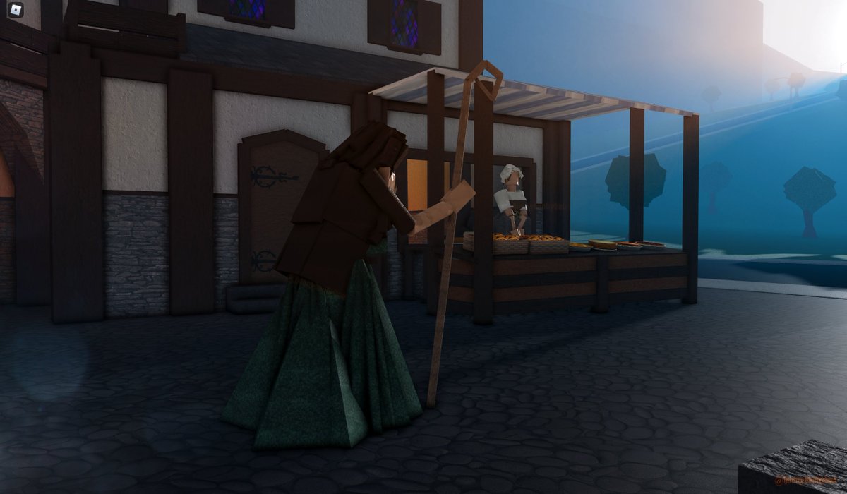 hoovydoobydoo's tweet photo. An elderly resident #bloxburg #welcometobloxburg #medievalbuild #lookiokassummershell https://t.co/uuv6ssIixn