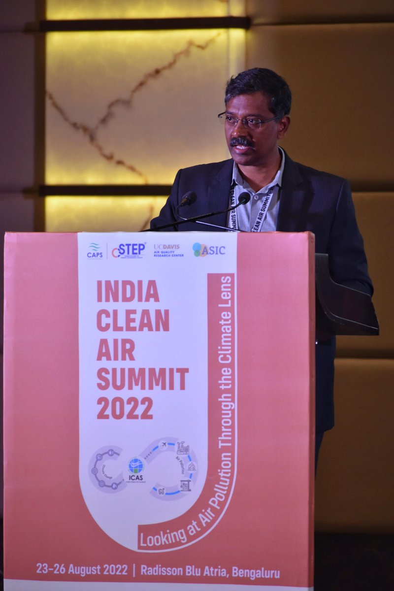 We need to change the narrative and start looking at #AirPollution in terms of #local #actionable points.

- Shri Srinivasulu, Member-Secretary, #KSPCB at #ICAS2022 

#cleanairforall 
#CSTEP #ASICIndia <a href="/UCDavisAQRC/">UC Davis Air Quality Research Center</a>