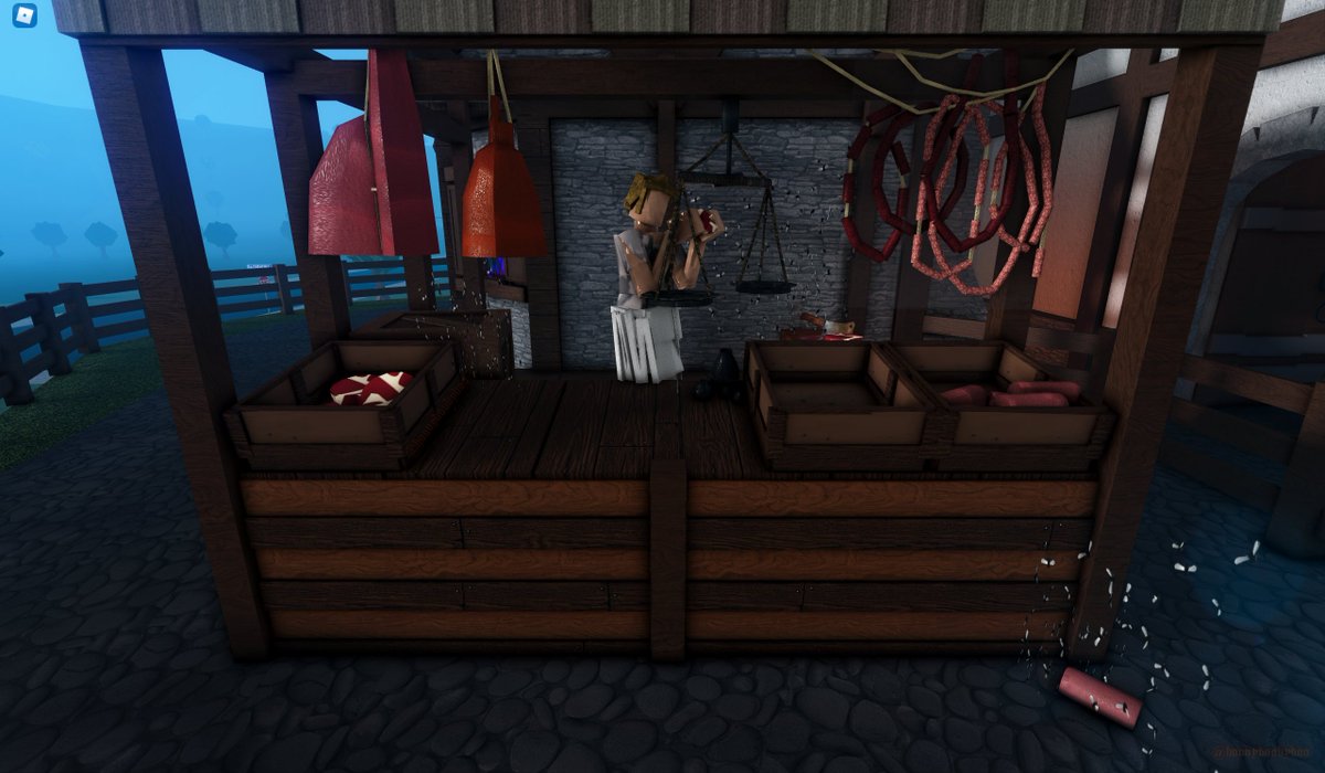 hoovydoobydoo's tweet photo. The butchery part I #bloxburg #welcometobloxburg #medievalbuild #lookiokassummershell https://t.co/ZPqid2pgqo