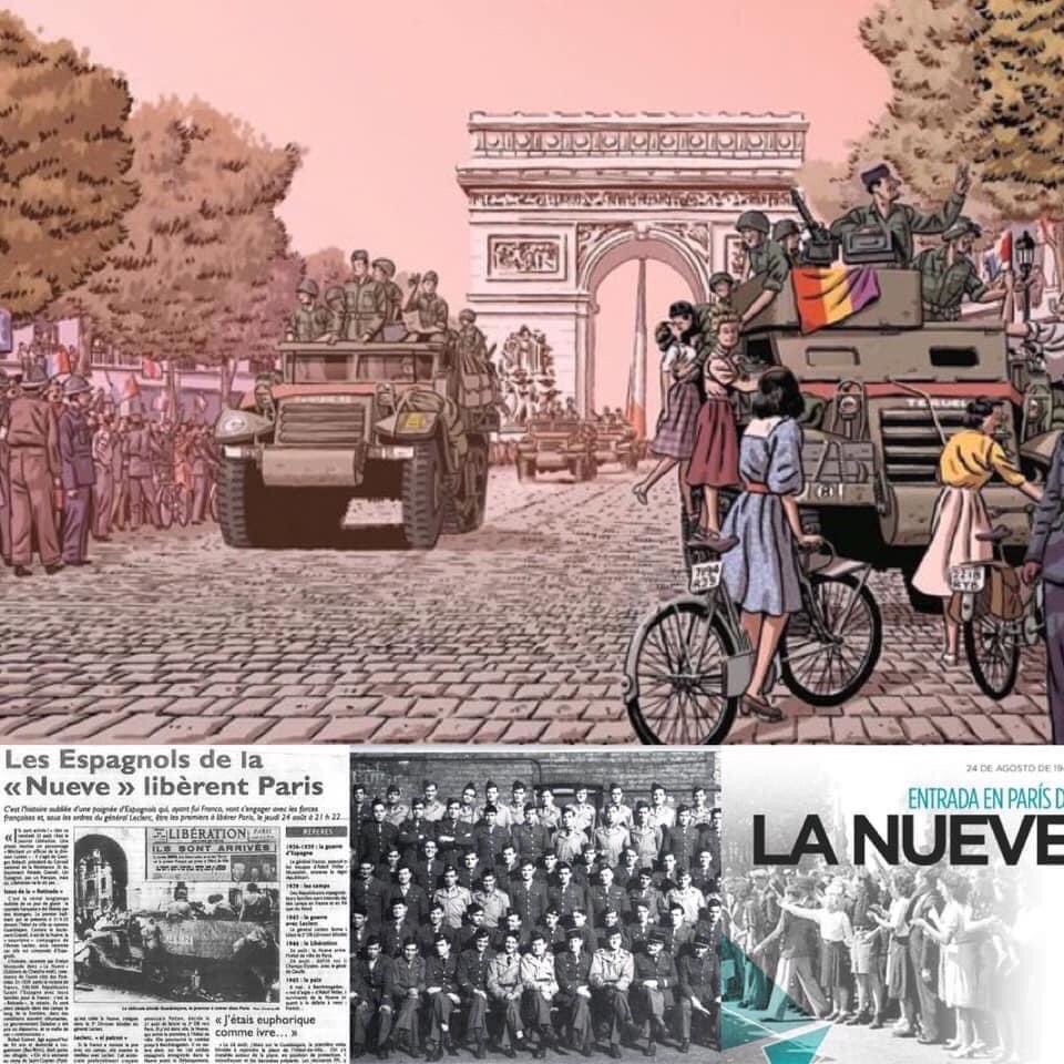 CulturaCcoo's tweet photo. ❗️LA NUEVE,
los 144 españoles republicanos que liberaron París de los #Nazis 

✏️ NO AL OLVIDO 

No permitamos q esta gesta histórica sea nuevamente OLVIDADA

✏️ #TalDiaComoHoy 
SIEMPRE #LaNueve 

#MemoriaHistórica 
#FelizMiercoles #memoriademocrática 

 https://t.co/2MbVHF5q4g… https://t.co/XDmTJHngYn