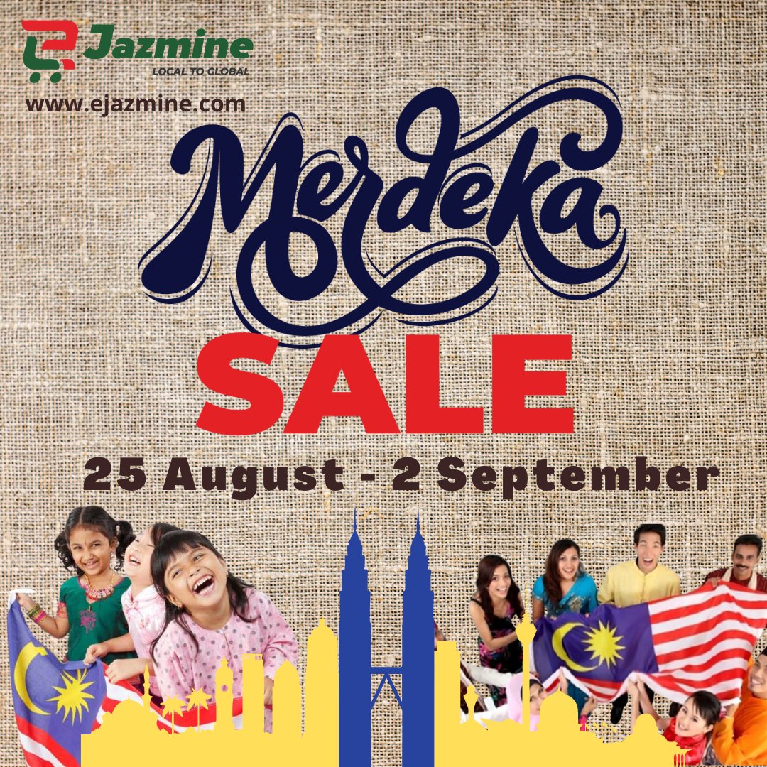 jazmineglobal's tweet photo. Jualan Merdeka kini kembali!😍📢 Jangan lepaskan peluang anda untuk merebut tawaran hebat kami di https://t.co/nXdIRI7ISN.
.
PROMOSI JUALAN MERDEKA bermula 25 Ogos sehingga 2 September 2022!!! ✨

Visit https://t.co/nXdIRI7ISN now!! https://t.co/muxbdZGOLZ