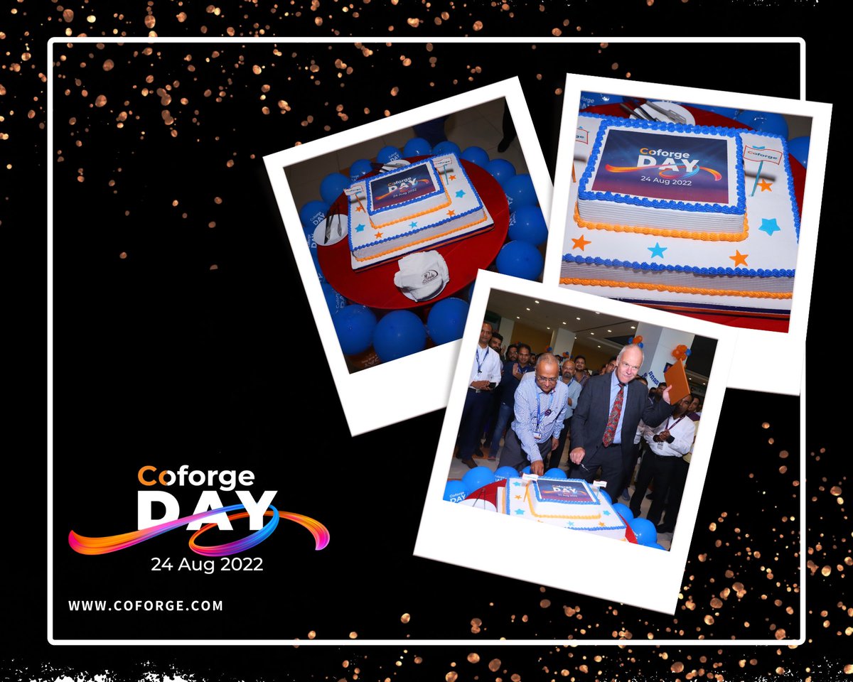 Coforge_Tech's tweet photo. The people of Coforge get together on #CoforgeDay at all office locations to celebrate. Here are glimpses from the cake-cutting at the Greater Noida campus. Watch this space for more fun moments as we celebrate being a part of Coforge. 

#CoforgeDay #HappeningNow https://t.co/JKypp8cAT8