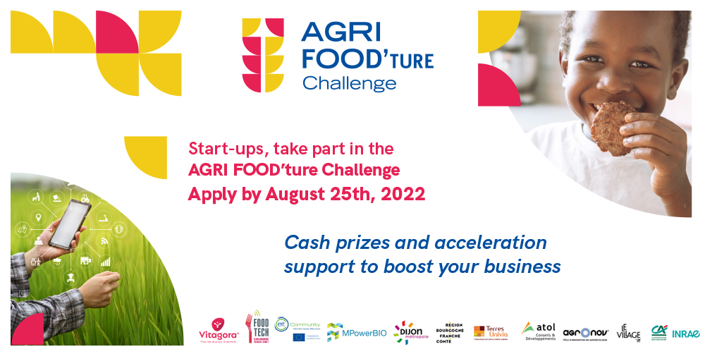 ⏰Last chance to apply for the Agrifood'ture Challenge pitch contest
Are you an #agrifood #startup or #SME &amp; would you like to have the chance to:
👀 Gain visibility 
💰 Win cash prizes &amp; support packages 
🏆 Win a seat at the @TechTour Bioeconomy 2022

👉 bit.ly/3ciDG3Y
