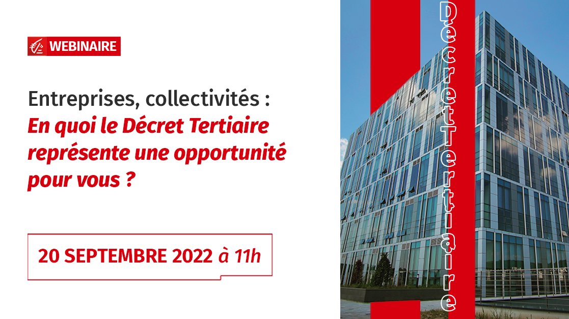 #Webinaire | Entreprises et collectivités, RDV le 20/09 11h00 pour un webinar dédié au Décret Tertiaire. Une heure pour le comprendre et découvrir nos solutions d'accompagnement ⚡

Avec <a href="/Aurelien_Valet/">Aurelien Valet</a> et <a href="/benjamincolboc/">Benjamin Colboc</a> de @green_systemes

Inscriptions 👉evdr.co/webinardecrett…