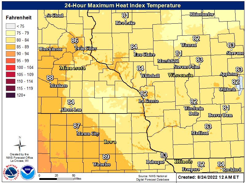 Good Morning SE Minnesota!

Partly sunny with an increasing chance of showers and thunderstorms. Humid and hot with highs in the mid 80s. Severe weather is not expected.

#MNwx #WIwx #IAwx #RochMN #Rochester #Austin #Minneapolis #EauClaire #Mankato #MasonCity #LaCrosse https://t.co/t9sboZMPkv