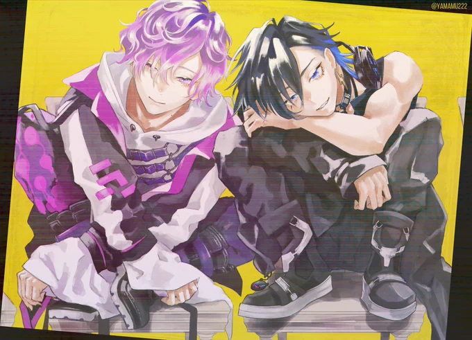 Happy half anniversary!Noctyxの益々の活躍を願ってこれまでに描いたFAでお祝いいたします〜おめでとう!!#AlbanKnoxArt #Artchivist #AsumArt  #Briskart  #VioletAtelier 
