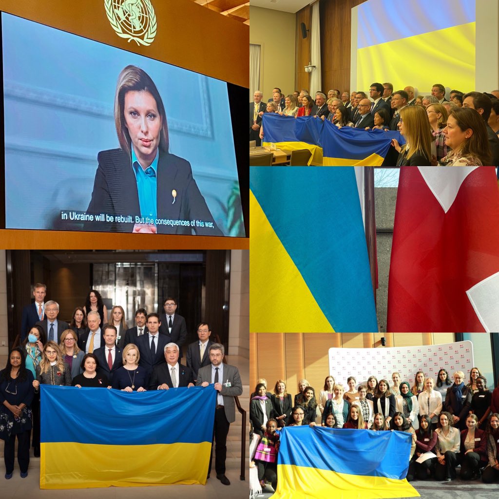 SimonManleyFCDO's tweet photo. On Ukraine’s Independence Day, we pay tribute to the brave people and rich and diverse culture of Ukraine 🇺🇦 

Six months of defiance in the face of Putin’s Charter-flouting, law-breaking, atrocity-committing aggression 

Six months of solidarity from multilateral Geneva 💙💛🇺🇦 https://t.co/EKvfpRl1NF
