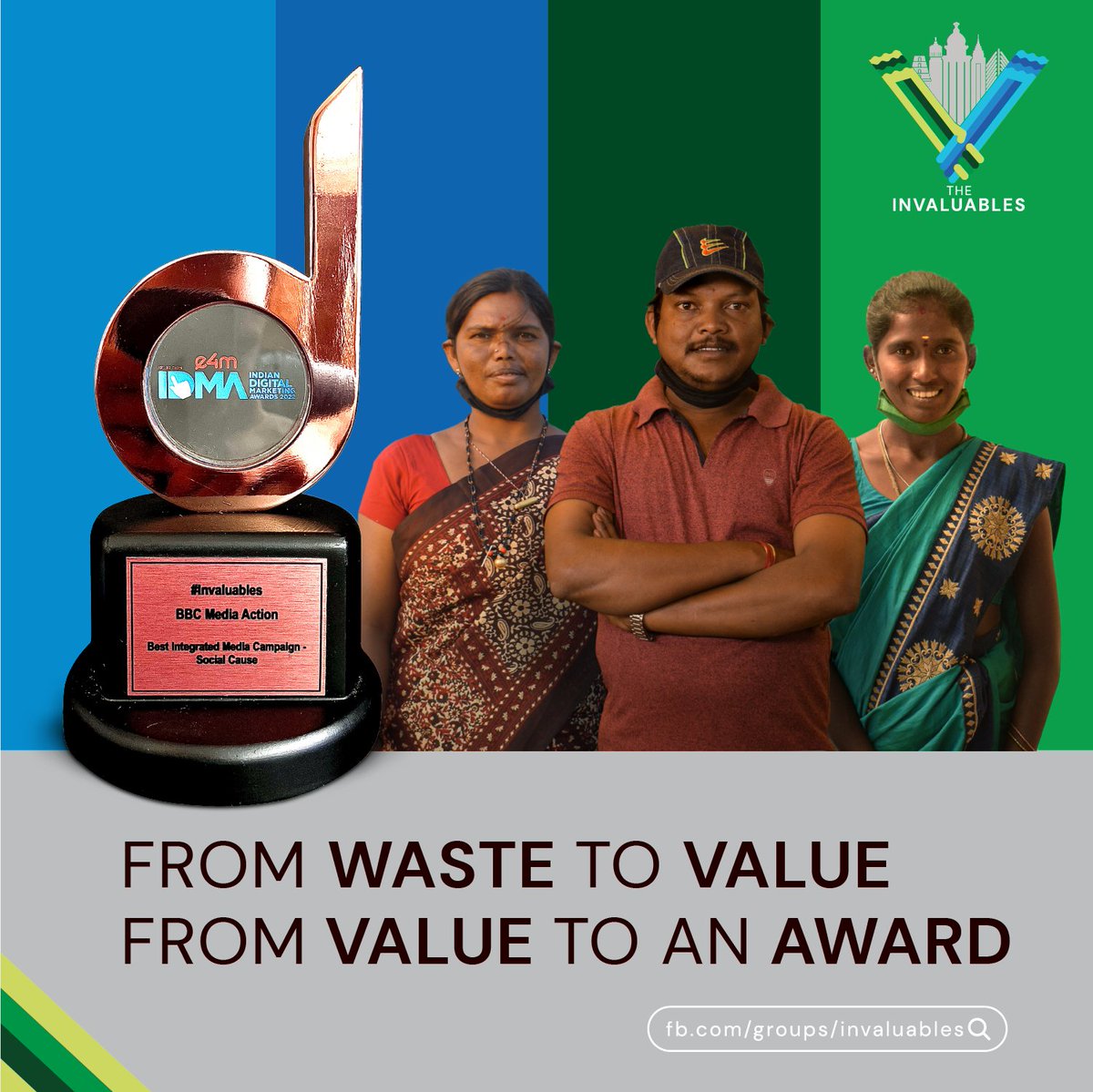 First Bengaluru recognised the contribution of informal waste pickers. Now, others have too. The work that celebrates them recently won a Bronze at the Indian Digital Marketing Awards 2022 organised by <a href="/e4mtweets/">exchange4media group</a>. 

#InvaluableRecyclers #Invaluables #IDMA2022