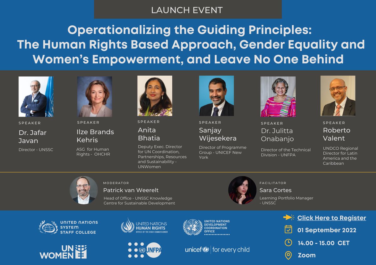 UNBonn's tweet photo. Join our event “Operationalizing the Guiding Principles: #HumanRights based approach, Gender Equality and Women's Empowerment and #LeaveNoOneBehind”  @UNSSCBONN @OHCHR_MENA @UN_Women @UNICEF @UNFPA
More information: https://t.co/hh4tzcyH0U
#UNdevelopment #UNSDCF #UNSDCFprinciples https://t.co/1IHHdbCw5Z