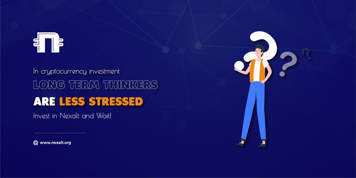 NexaltOfficial's tweet photo. Everyone knows that crypto involves a high-risk factor. It can grow exponentially and also become zero all of a sudden. Long-term investment involves less risk and less stress for users. Invest in Nexalt for the long term and secure your future! https://t.co/NCdDyTZmQc