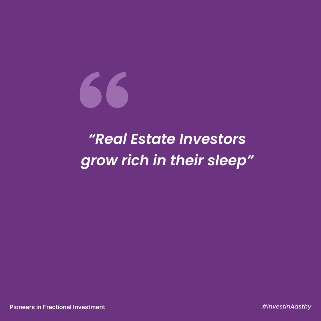 AasthyRE's tweet photo. Are you one of them? ๐ฒ๐
#AssuredReturns #wealthmindset #fractionalownership #realestate #InvestInRealEstateNow #interestingfacts #realestateinvesting101 #FractionalInvestment #investmentproperty #financialgoals #realestatetips #aasthy #realestateexpert #realestatelife https://t.co/AwBgFVKRcb