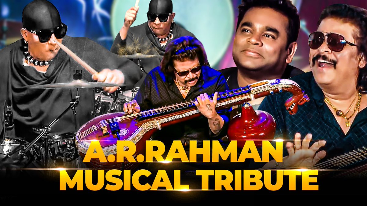 behindwoods's tweet photo. UNMISSABLE! 🥁 Drums Sivamani VS Rajhesh Vaidhya 🎻 Live AR Rahman Music Battle!  

Video link: https://t.co/xvwgBc0OIB

#ARRahman #rajeshvaidhya #drumssivamani #battle #musical #Tribute #TributetoARRahman #music #performance https://t.co/ey4EWysJNj