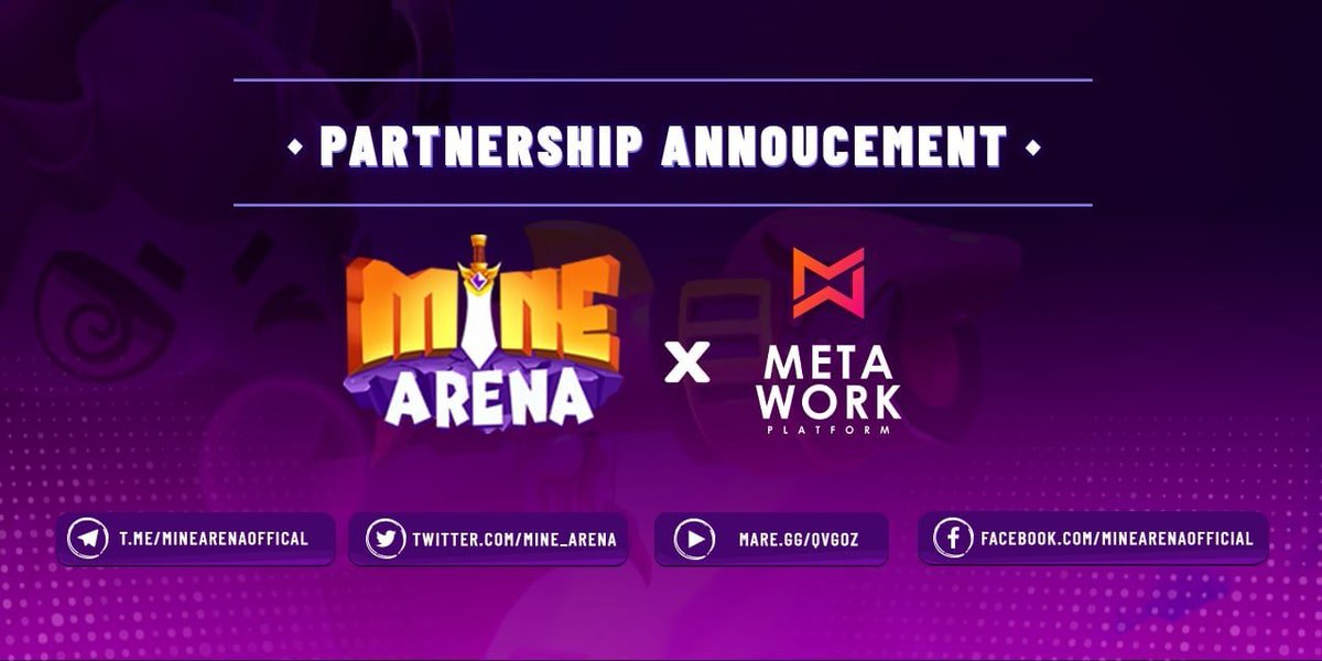 Mine_Arena's tweet photo. 🤝𝐏𝐀𝐑𝐓𝐍𝐄𝐑𝐒𝐇𝐈𝐏 𝐀𝐍𝐍𝐎𝐔𝐍𝐂𝐄𝐌𝐄𝐍𝐓: 𝐌𝐈𝐍𝐄 𝐀𝐑𝐄𝐍𝐀 𝐱 @metaworkglobal 

⚡️More information about 𝗠𝗶𝗻𝗲 𝗔𝗿𝗲𝗻𝗮 at: https://t.co/Wo1do4RbK2

#MineArena #FreeToPlay #GameNFT #Metawork https://t.co/Uktm99CnIV