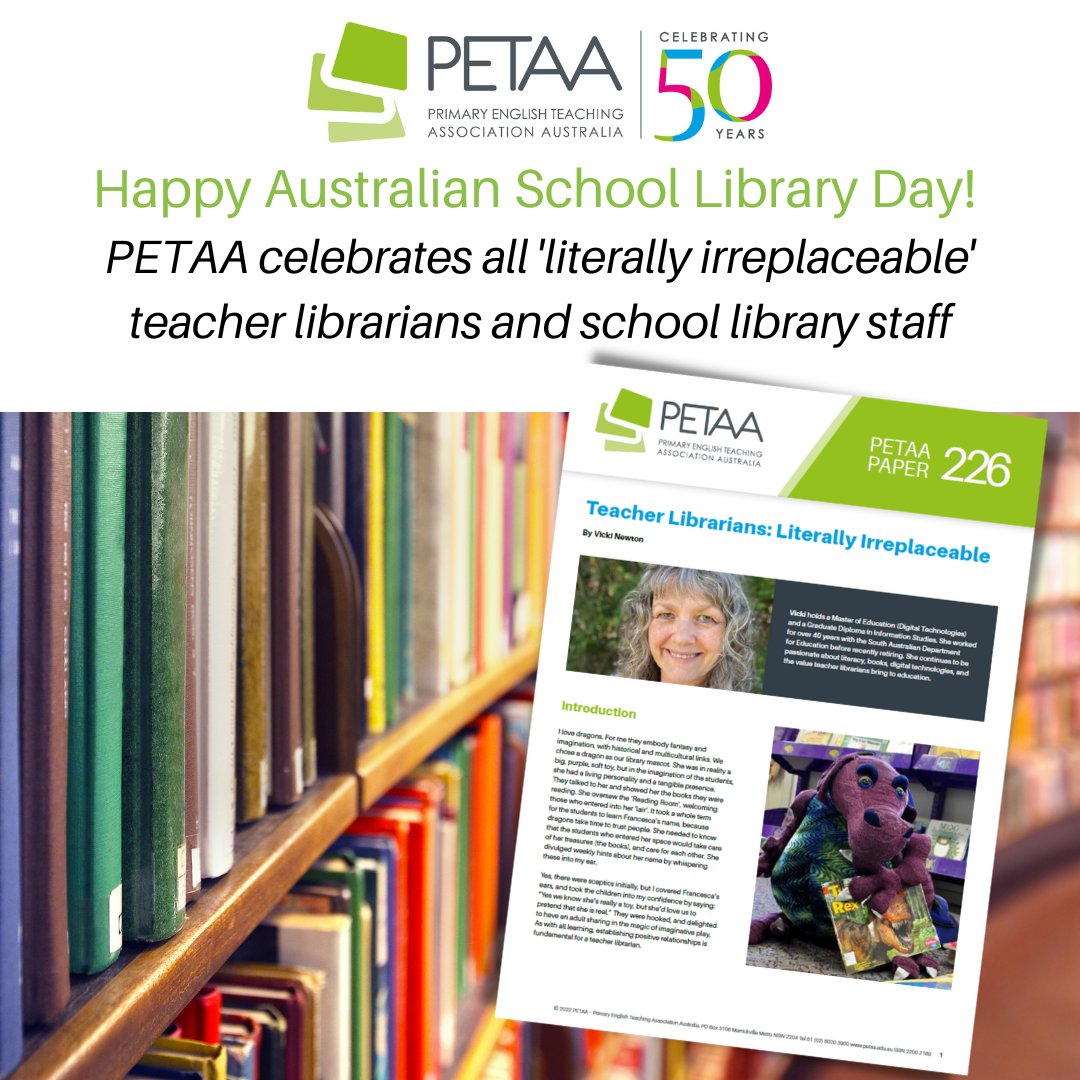 Teacher librarians "can provide safe, relaxed, yet stimulating learning environments for students and staff navigating an increasingly complex curriculum... They are discriminating seekers, curators, and communicators of information." 
- Vicki Newtown (PETAA Paper #226)