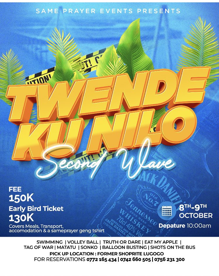 Sameprayer's tweet photo. We are always Here so early for your early preparations Twende ku Nilo Comes with another Edition 
#TwendeKuNiloo
#SecondEdition
#NileDiscovery🤝💯🔥 https://t.co/9RaI3JAEhU