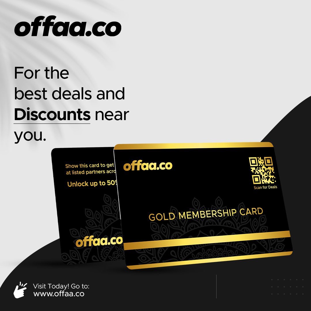 Offaame's tweet photo. How to Use the Offaa Card?

1. Pay Ksh. 1000 to become a member
2. Get your Offaa Membership card
3. Show your card to get discounts

Sign up to get discounts at 100s of retailers on Offaa!!

Get your Offaa card from an agent or sign up on https://t.co/piMmE1OdKP https://t.co/u1Ahj70q8Z