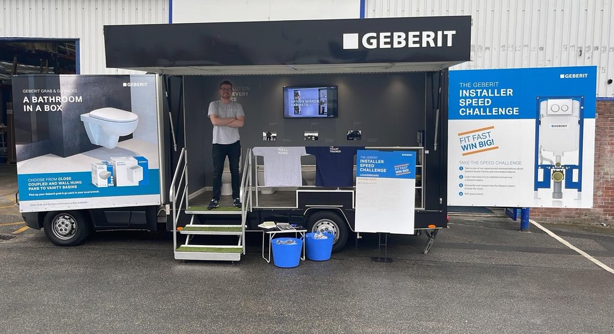 ae_spink's tweet photo. GEBERIT ON TOUR 📢

Join Geberit at our Leeds branch between 7:30am-2:30pm. If you’re in the area, why not pop in and have a go at the Installer Speed Challenge to win some great prizes, there will also be plenty of giveaways throughout the day. https://t.co/Kstfw7ISlt