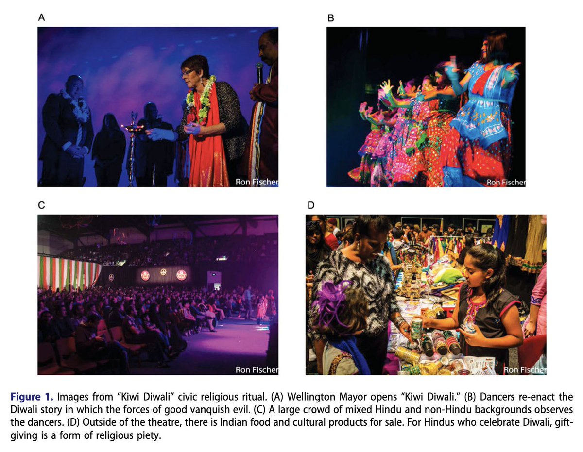 ReligBrainBehav's tweet photo. A new study in our most recent issue by Piven et al. uses longitudinal data from a public Diwali celebration in New Zealand to examine the issue of how religious rituals interact with levels of religious commitment and impact social connections. Link: https://t.co/E0UsBW5EcR https://t.co/7ghepqjUIJ
