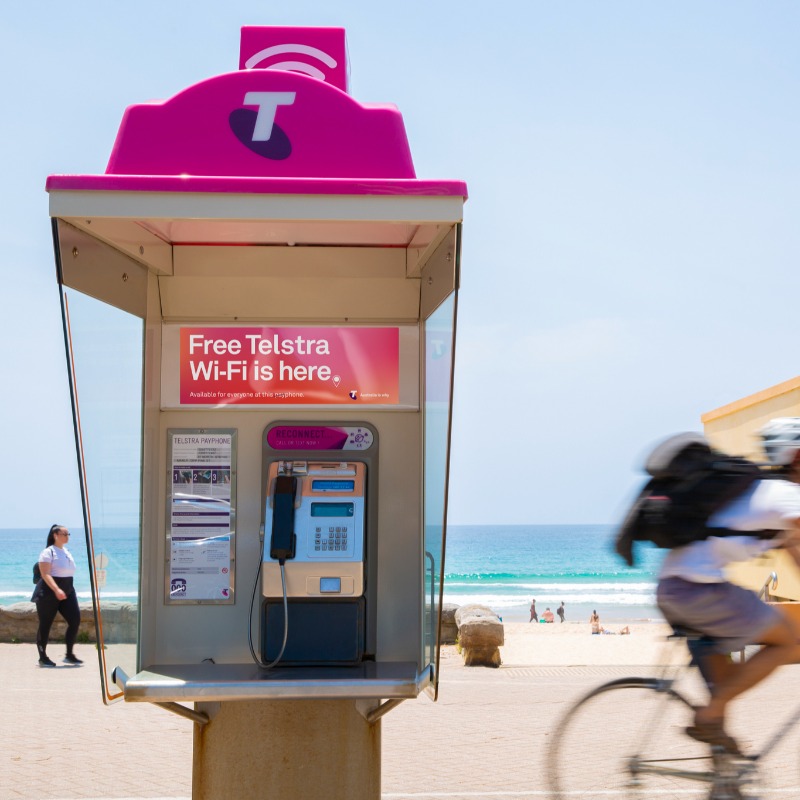 Telstra_news's tweet photo. From today, around 3,000 of our Wi-Fi enabled payphones across Australia will offer free Wi-Fi access to anyone.