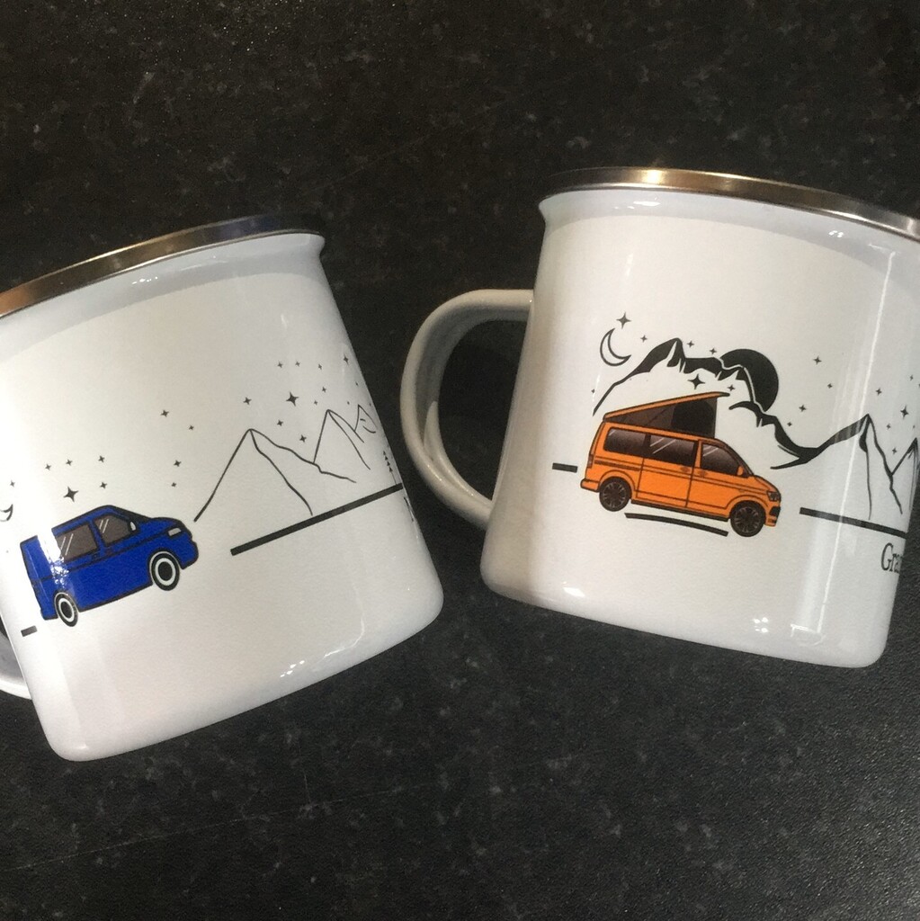 sunscreendreams's tweet image. RT @Canvasdesignuk: personalised camper cups. Alternatively we can put any image on to an enamel mug. #campervandecor #photomugs #vw #camping #campervan #vanlife ⁠
⁠
ift.tt/BIsML8F