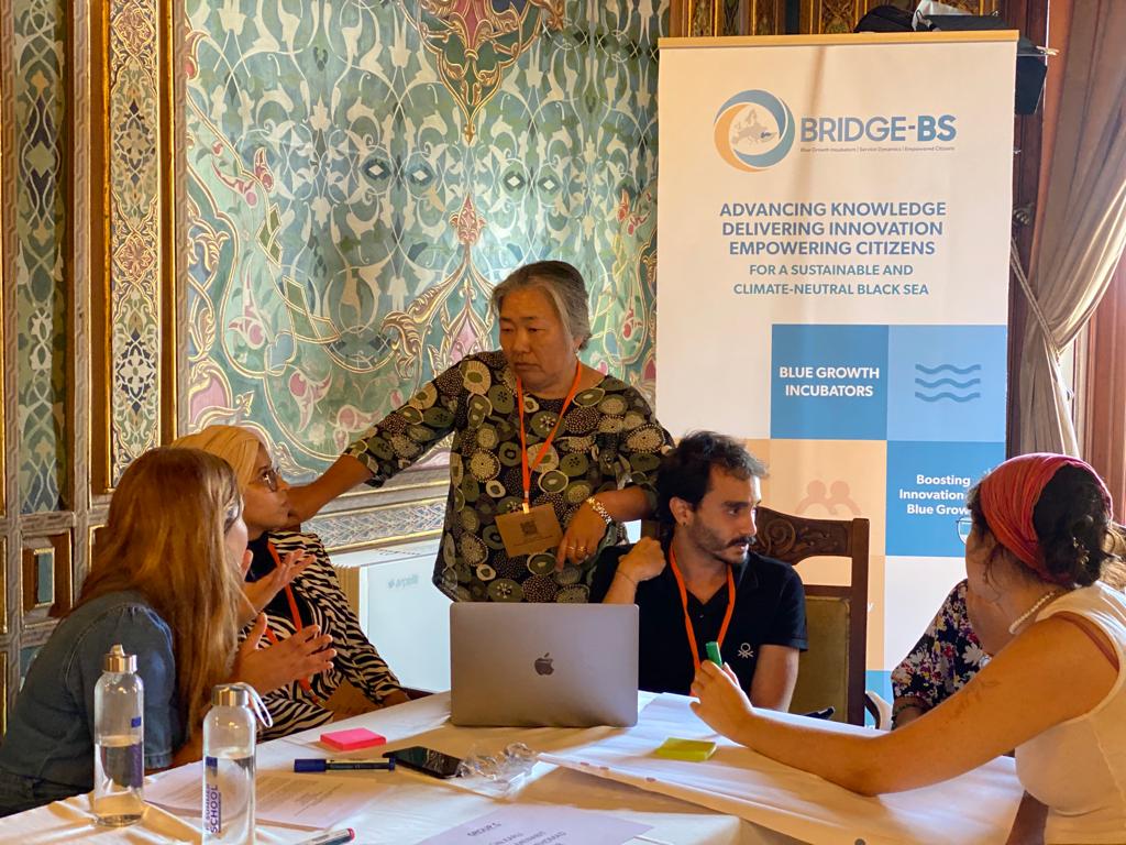 BRIDGE_BlackSea's tweet photo. @gizemakkus_ @METU_IMS @TudavTudav @METU_ODTU @EU_Commission @BlackSeaYouth After informative and inspiring lectures, 1st day of BRIDGE-BS #summerschool ended with an interactive workshop.

As a group assignment, #ECOPs came together to identify the main challenges of #MarineLivingResources &amp; share their suggestions on how to act for healthier #BlackSea https://t.co/Z2MjdIg5dk