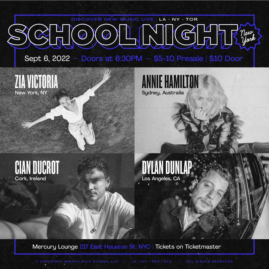 NEW YORK! We're back next month Sept 6th at <a href="/MercuryLoungeNY/">Mercury Lounge</a> with a killer lineup including <a href="/ZiaVictoria18/">Zia Victoria</a>, <a href="/anniehamilton_/">annie hamilton</a>, <a href="/cianducrot/">Lol</a>, &amp; @iamdylandunlap. 

Don't miss it! 🎶

Get tickets: bit.ly/3Ki67vd