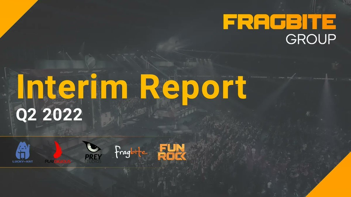 FragbiteGroup's tweet photo. "I believe that all the activities we are now undertaking meet the expectations of the outside world and will further reflect the high ambitions we have as a company."
📰 Read the full Interim Q2 2022 Report: https://t.co/ge5QWnSubw
#FragbiteGroup $FRAG https://t.co/gFh5m52rsw