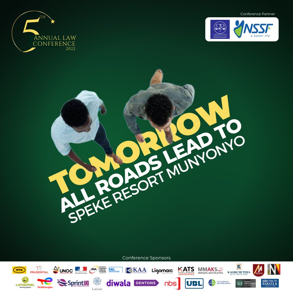 ug_lawsociety's tweet photo. The 5th Annual Law Conference 2022 is happening tomorrow at Speke Resort Muyonyo #ALC2022 https://t.co/wfZbNacJXh