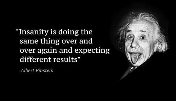 UK clinical research is in more than bad shape We need a different way of looking at the challenges We've witnessed the continued decline for >10 years and responded with little innovation or guile to reverse that The decline continues/accelerates Perhaps Einstein was right