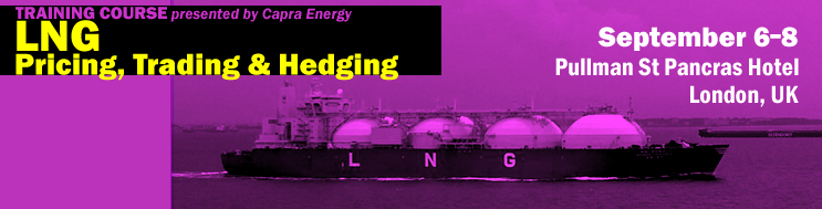 CapraEnergy's tweet photo. The #LNG Pricing, Trading &amp; Risk Management 3-day training course returns to London next month.  For more info: https://t.co/Svoka6m5yy https://t.co/RsqU3lzhxI