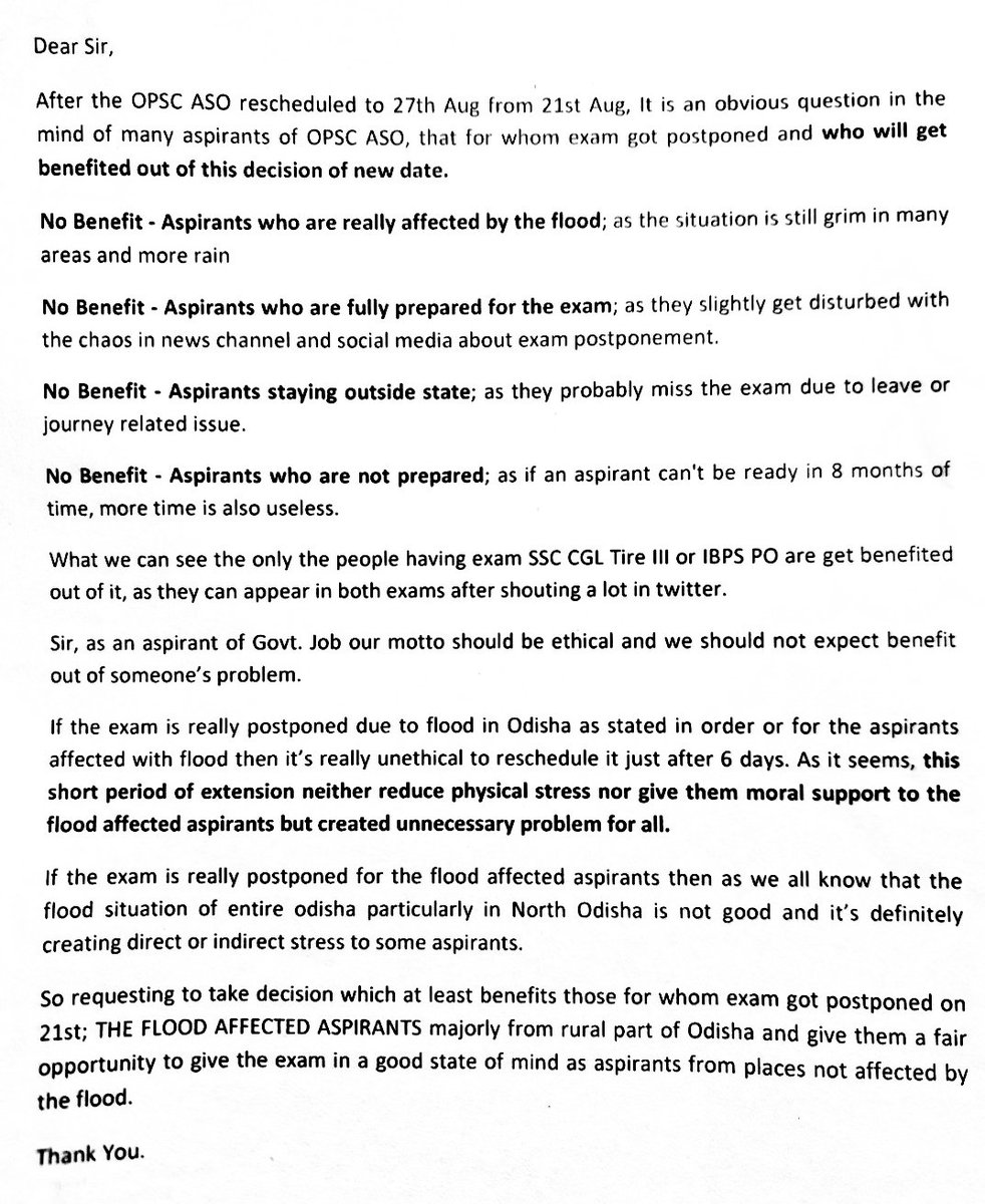 JYOTIRANJAN9876's tweet photo. #POSTPONEOPSCASOEXAM
@satyajitips88
 @CMO_Odisha @Naveen_Odisha @Vkpandianfancl1 @VKPANDIANSIRFC @MoSarkar5T @SRC_Odisha
@odishabench
 @SecyChief
@PMOIndia
@rashtrapatibhvn @odishabhaskar @otvnews 
@kanak_news https://t.co/352mO0ARjQ