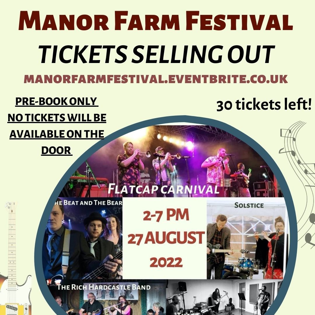 We are excited to welcome everyone to #manorfarmfest this Saturday! 🙌
To avoid disappointment book your tickets at manorfarmfestival.eventbrite.co.uk 

Only 30 tickets left! 

#music #beer #drink #festival #street #food #summer #Yorkshire