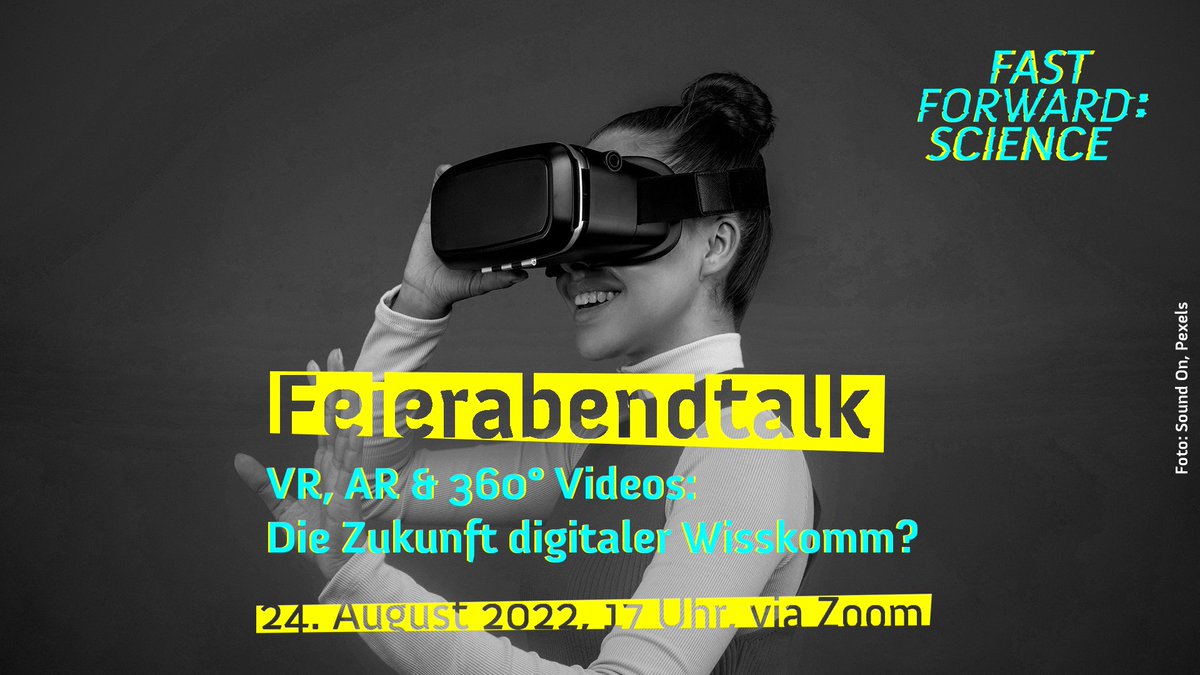 wissimdialog's tweet photo. Ist #ImmersiveScience die Zukunft der #Wisskomm? Darum geht's heute beim Auftakt der @fforwardscience-Feierabendtalk-Reihe. Diskutiert ab 17 Uhr mit Gerhard Schröder @KreativeKK, Lisa Janke @museum4punkt0, @phil12 vom @NaWik & @schroep vom @CAPASHeidelberg
https://t.co/xqcdyqSYvS https://t.co/Z11q6BtFaW