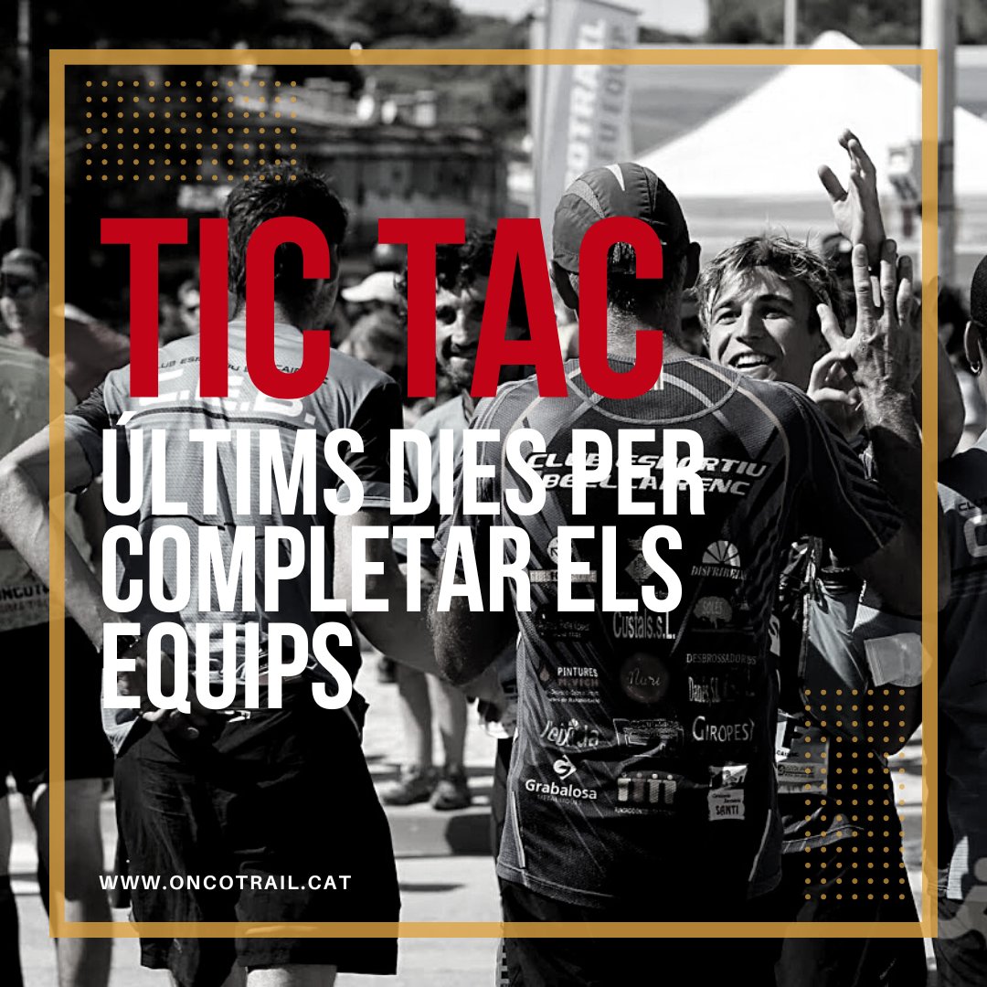 OncoTrail's tweet photo. Hola #oncotrailers! 

 📢 Recordeu que el pròxim 31 d'agost s'acaba el termini per completar els equips i inscriure el conductor del vehicle de suport si voleu que tingui dret a l'avituallament i a l'obsequi de la prova.

#oncotrail2022 #trailsolidaria #juntscontraelcancer https://t.co/4zpSvOT4SH