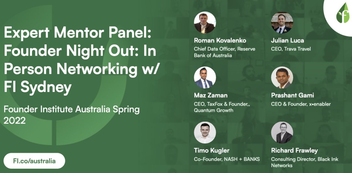 Thanks <a href="/gamiprashant/">Prashant Gami</a> #CEO of <a href="/xenabler/">x·enabler</a> and other #mentors and alumni for joining our #Founder Night Out with #Sydney based #founders in <a href="/founding/">Founder Institute</a> #StartOz #StartupAUS #Startup #Startups #FiWorldWide #Australia #Australian face to face / in person #networking