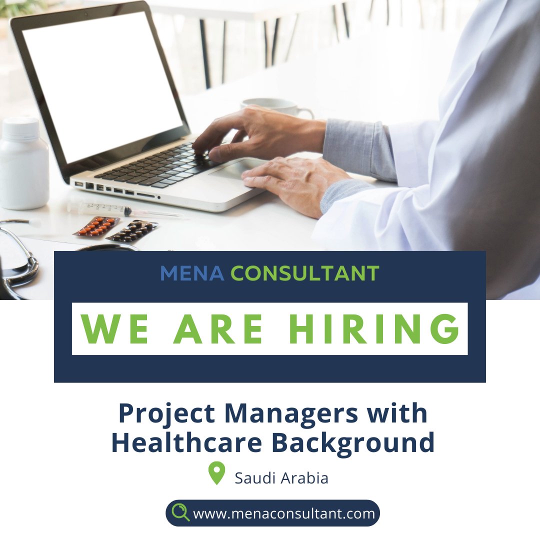 Available job position:

One of our global partners is looking for a Project Manager with experience working in the Healthcare industry to work on a project in KSA.

Submit your CV here: bit.ly/3AGGOju

#projectmanagerjobs #jobsinhealthcare #saudijobs