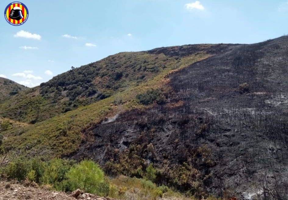 BombersValencia's tweet photo. Imatges dels treballs de perimetratge de les brigades forestals #BRIFO ahir a l' #IFBejís 🔥 https://t.co/zEg3CxVVFb