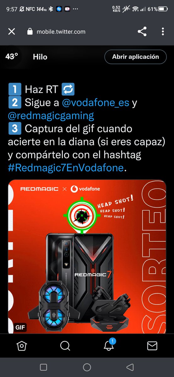 SpyroGam3r's tweet photo. @vodafone_es @redmagicgaming Bueno lo pongo en normal
#Redmagic7EnVodafone
Espero tener suerte ya que el ventilador de mi REDMAGIC 5G no funciona y también quería hacer una actualización de móvil https://t.co/y3i7Nl8opK