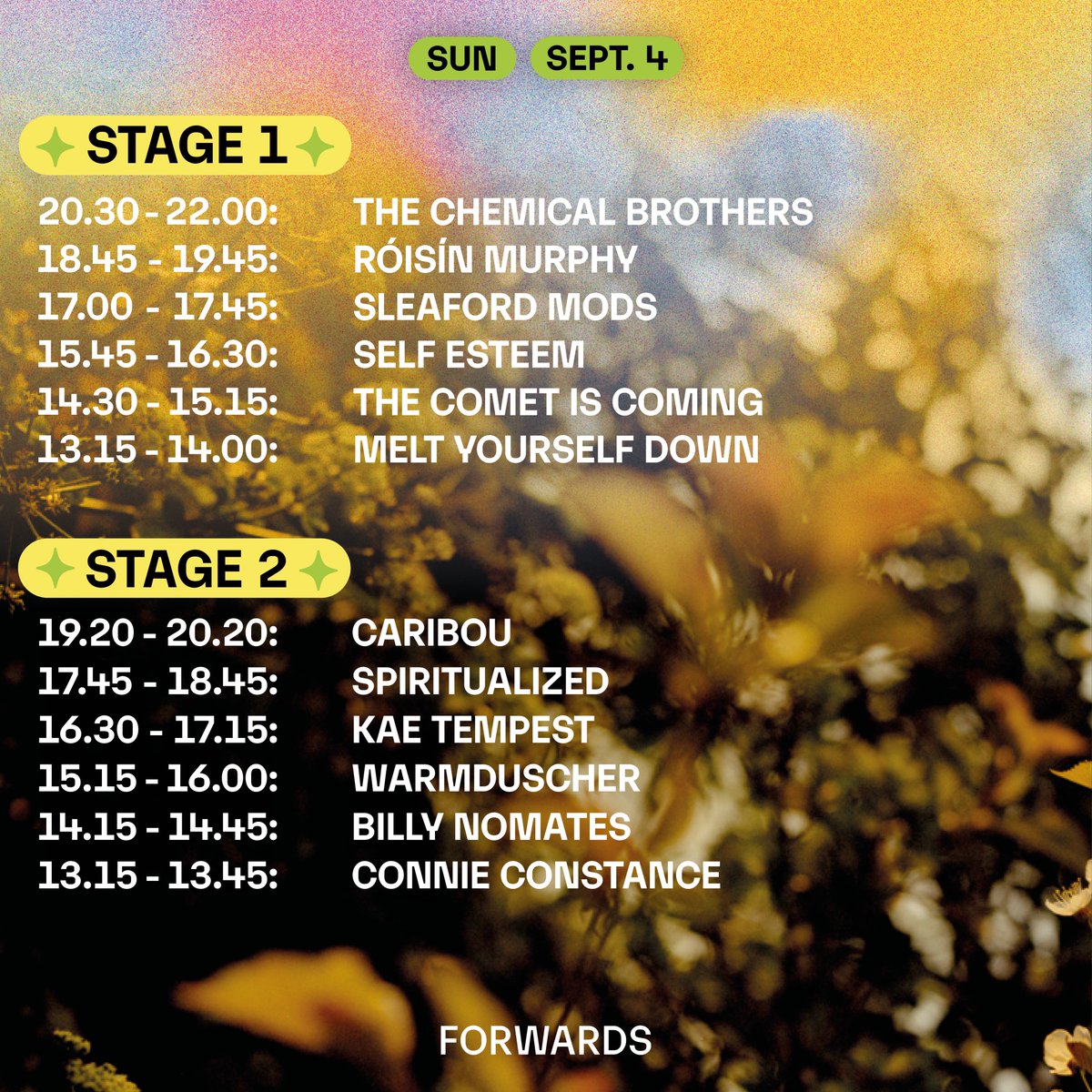 ForwardsBristol's tweet photo. Full set times for our 2022 programme are here ✨🌳

Just 10 days to go, tickets on Final Release and running low...

#FORWARDSBristol https://t.co/L6q1Kiuxkp
