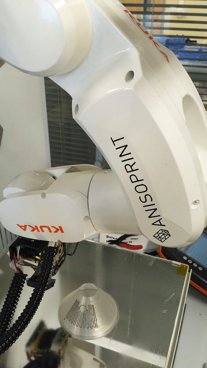 💡A 6-axis #robot #3Dprinting arm will give you the greatest freedom of shape and design! Our Anisoprint #R&amp;D team was fascinated by this idea a long ago and keeps working on a commercial solution. Check out our milestones toward #nonPlanar 3D printing:  eu1.hubs.ly/H01BLPV0