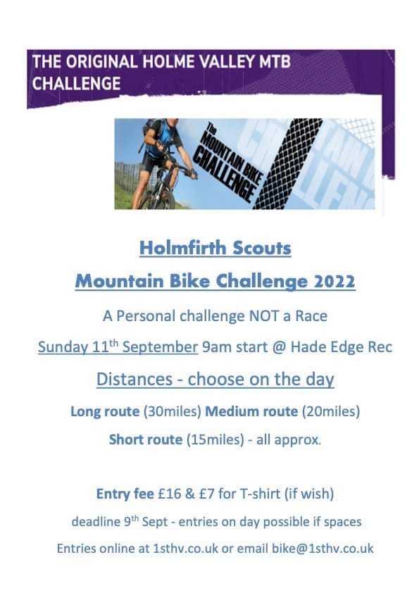 🚵‍♀️MOUNTAIN BIKE CHALLENGE 2022🚵‍♀️

Entries now open: 1sthv.co.uk/About/Page1

Please share with all the cyclists you know!