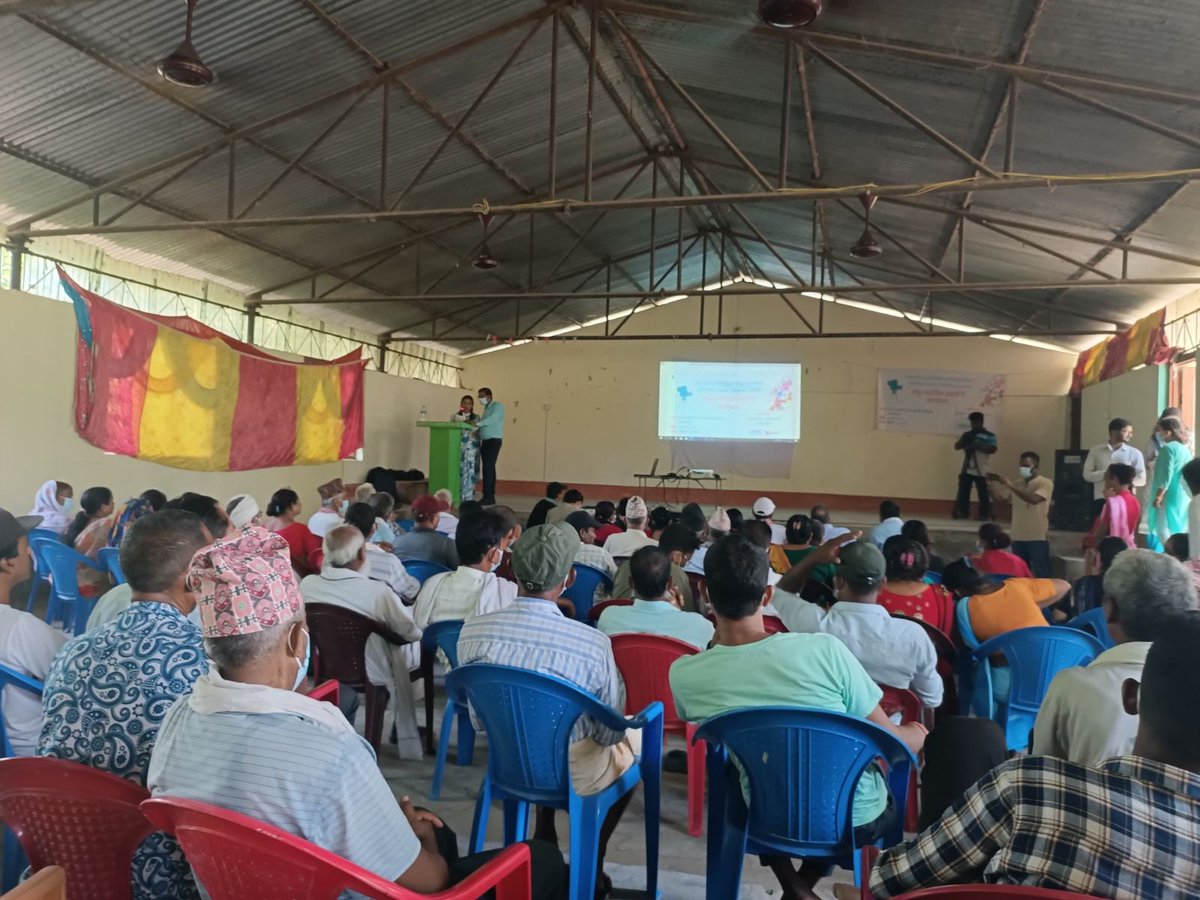 HERDIntl's tweet photo. Short films on #AMR produced by #COSTAR participants being screened in the presence of local stakeholders in Kapilvastu municipality, Nepal. Addressing drivers of #AMR through #CommunityEngagment
@NuffieldLeeds @FightingMalaria @arkfoundation1 https://t.co/LWklWvDqp3