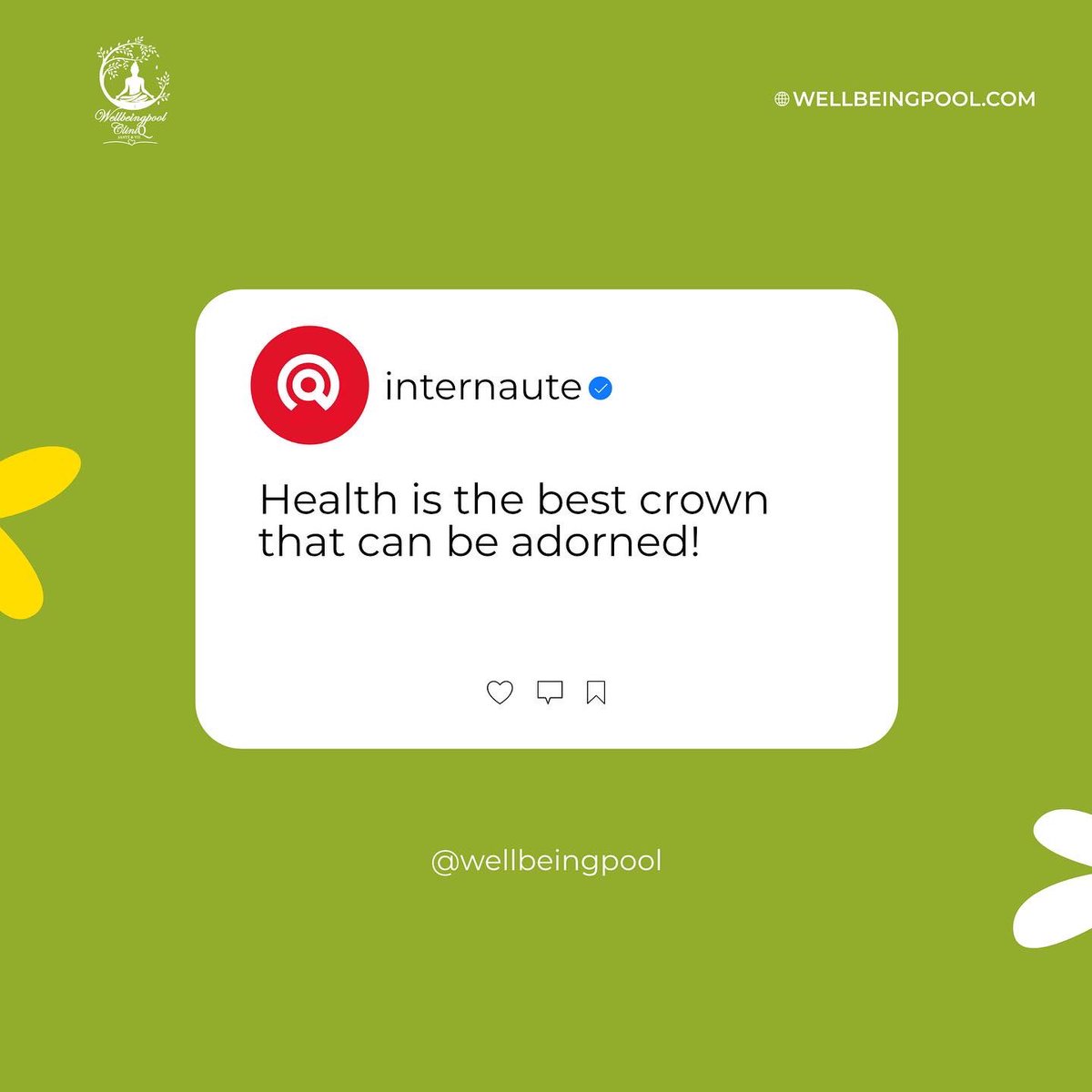 wellbeingpool's tweet photo. La santé est un bien qui parait souvent insignifiante mais qui est un élément majeur dans notre vie de tout les jours. https://t.co/R08dAPMhIY