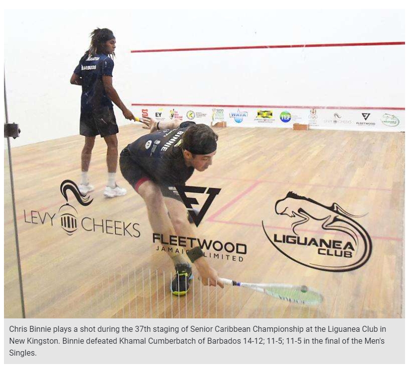 In <a href="/JamaicaObserver/">Jamaica Observer</a>

Record-setting <a href="/Chris_Binnie/">Chris Binnie</a> dispatches rival to lift regional squash crown

jamaicaobserver.com/sports/record-…