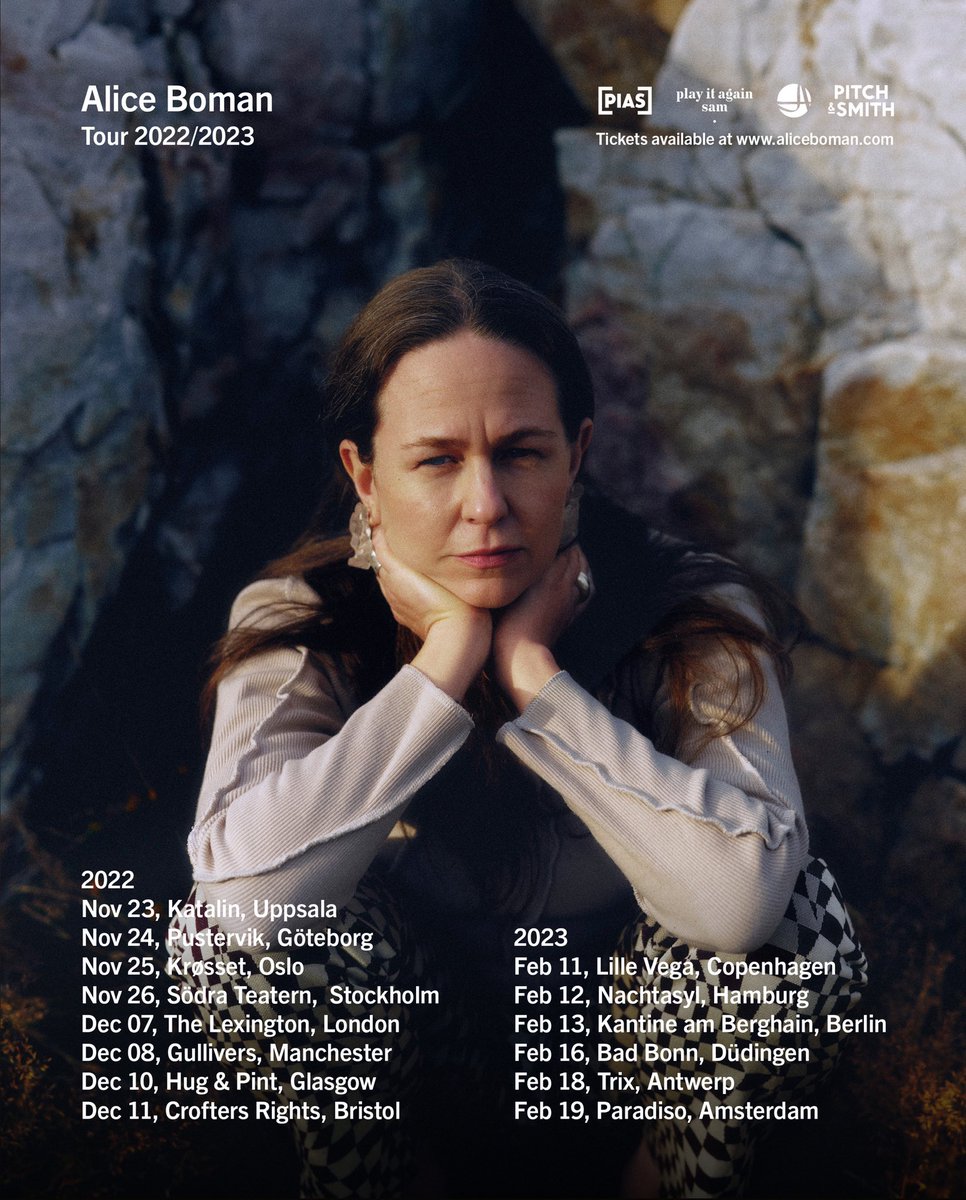 more shows added — tickets for sale: aliceboman.com/tourdates really looking fwd to these shows and to playing the new songs live
